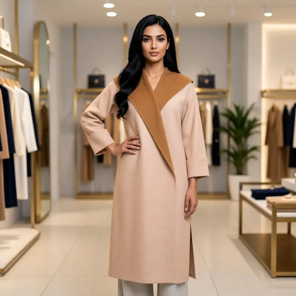 [RV/7487] بالطو جوخ كم مقلوب حور